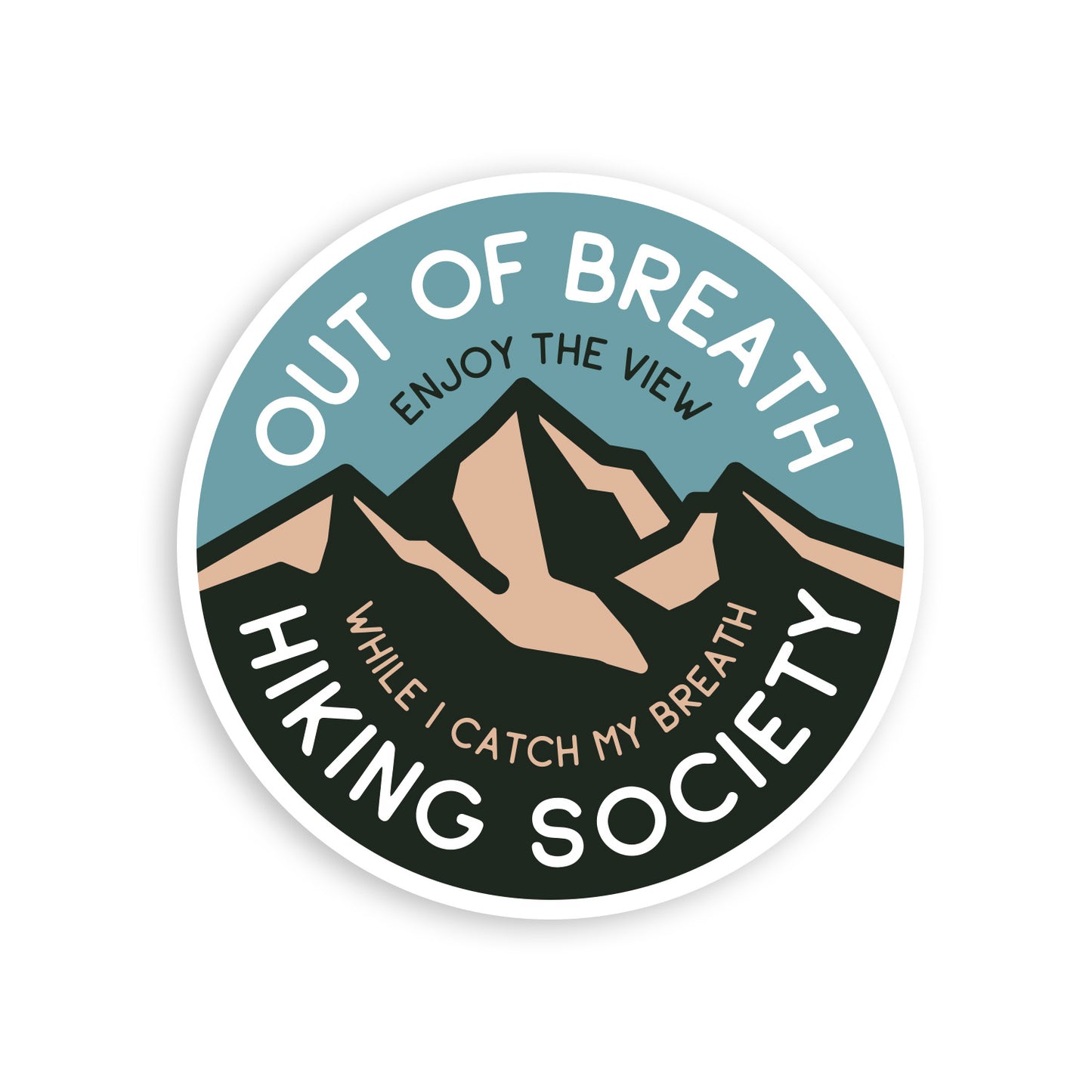 Out of Breath Hiking Society Sticker