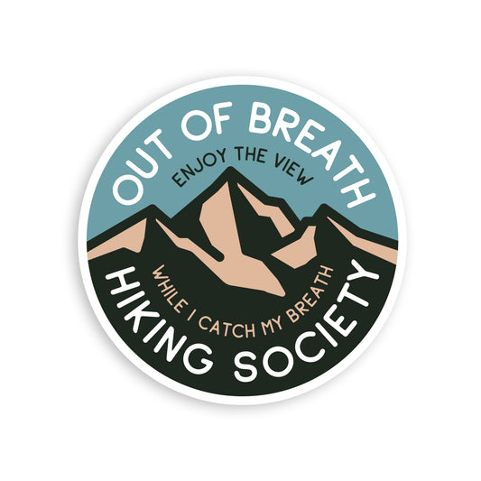 Out of Breath Hiking Society Sticker