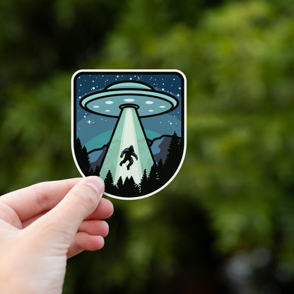 UFO Bigfoot Conspiracy Sticker