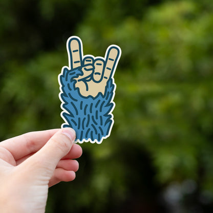 Bigfoot Rock On Sticker