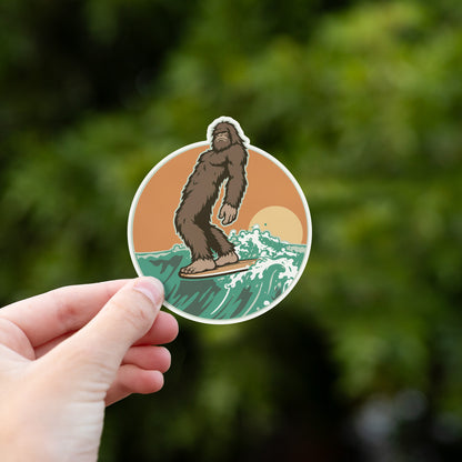 Bigfoot Secret Surf Spot Sticker