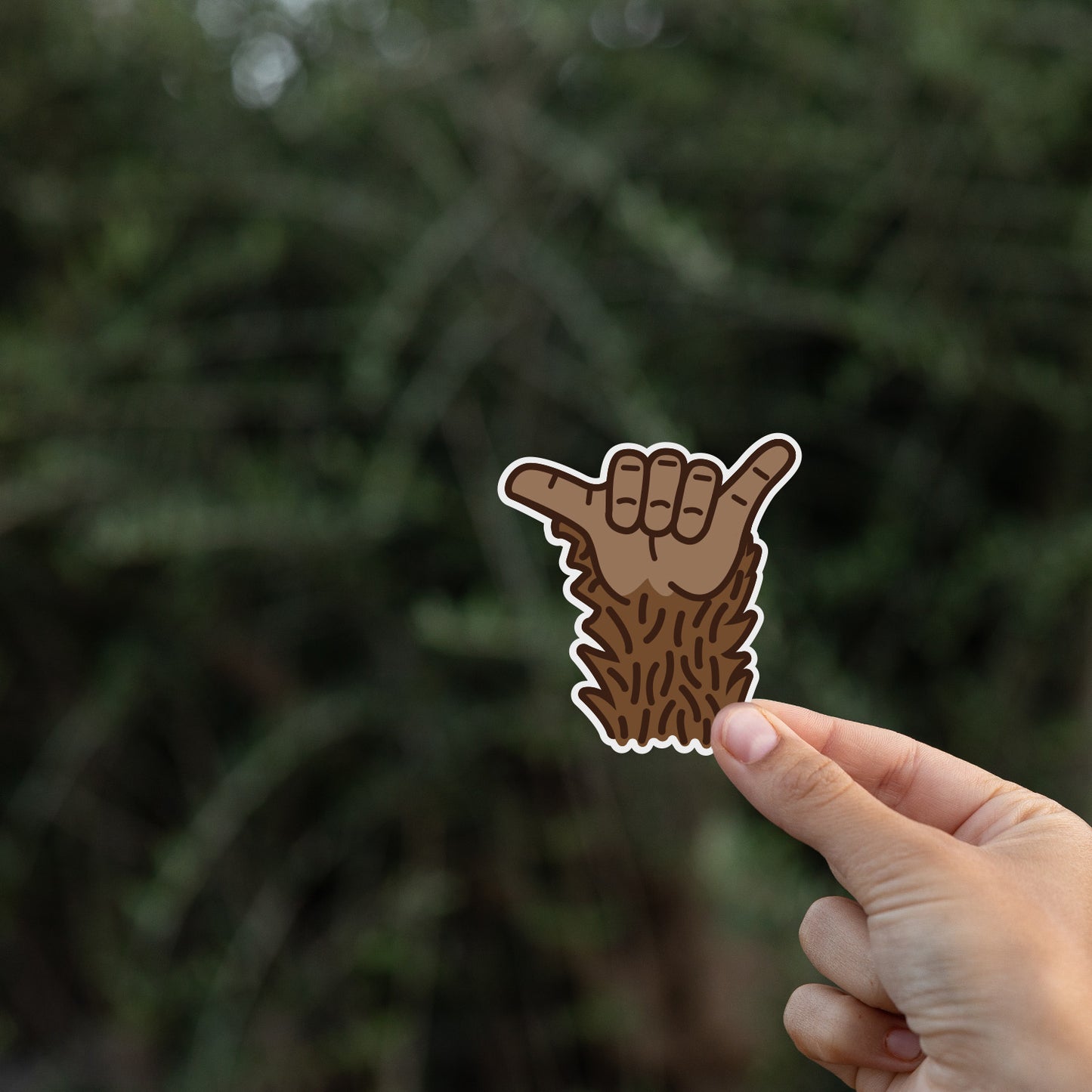 Bigfoot Hang Loose Sticker