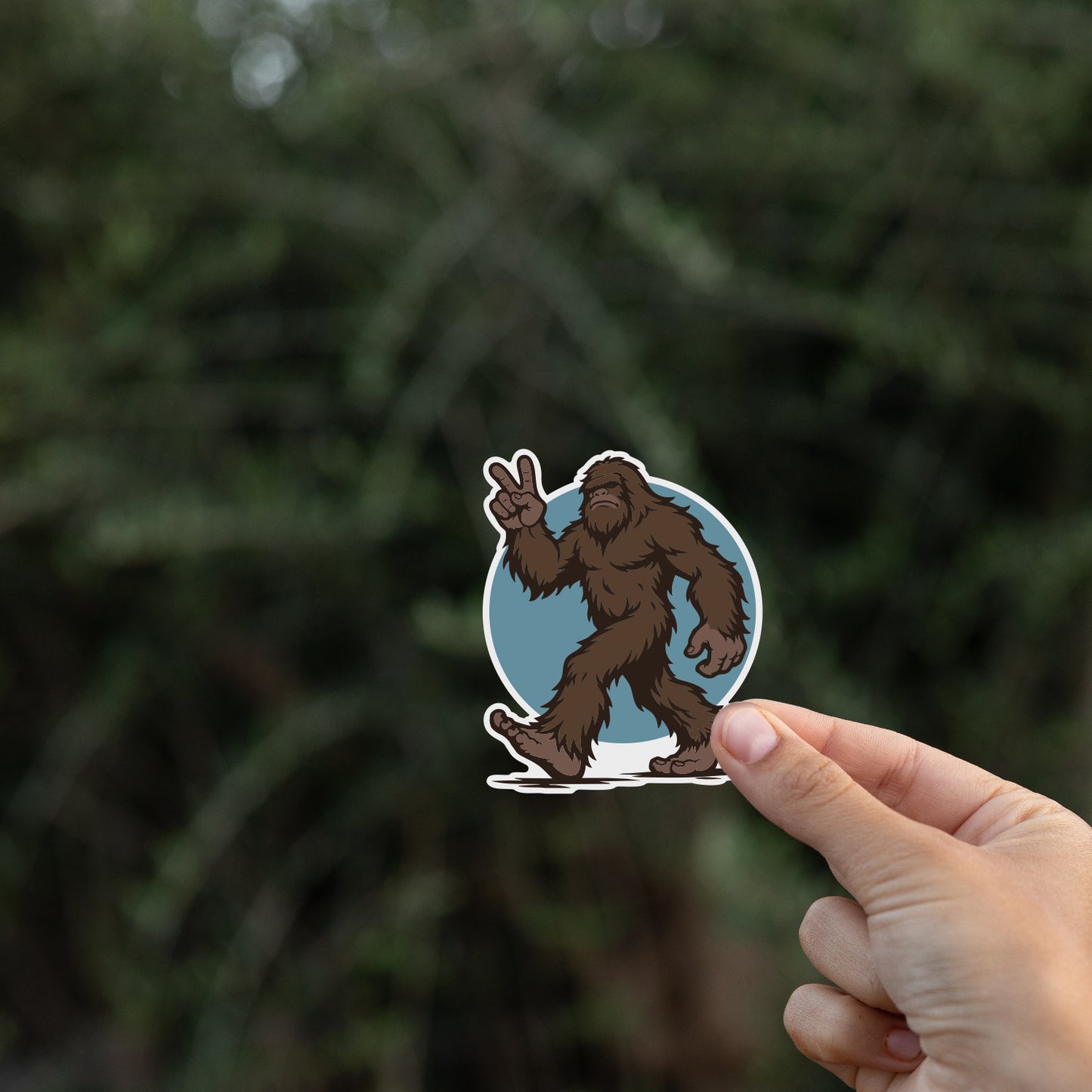Bigfoot Peace Out Sticker
