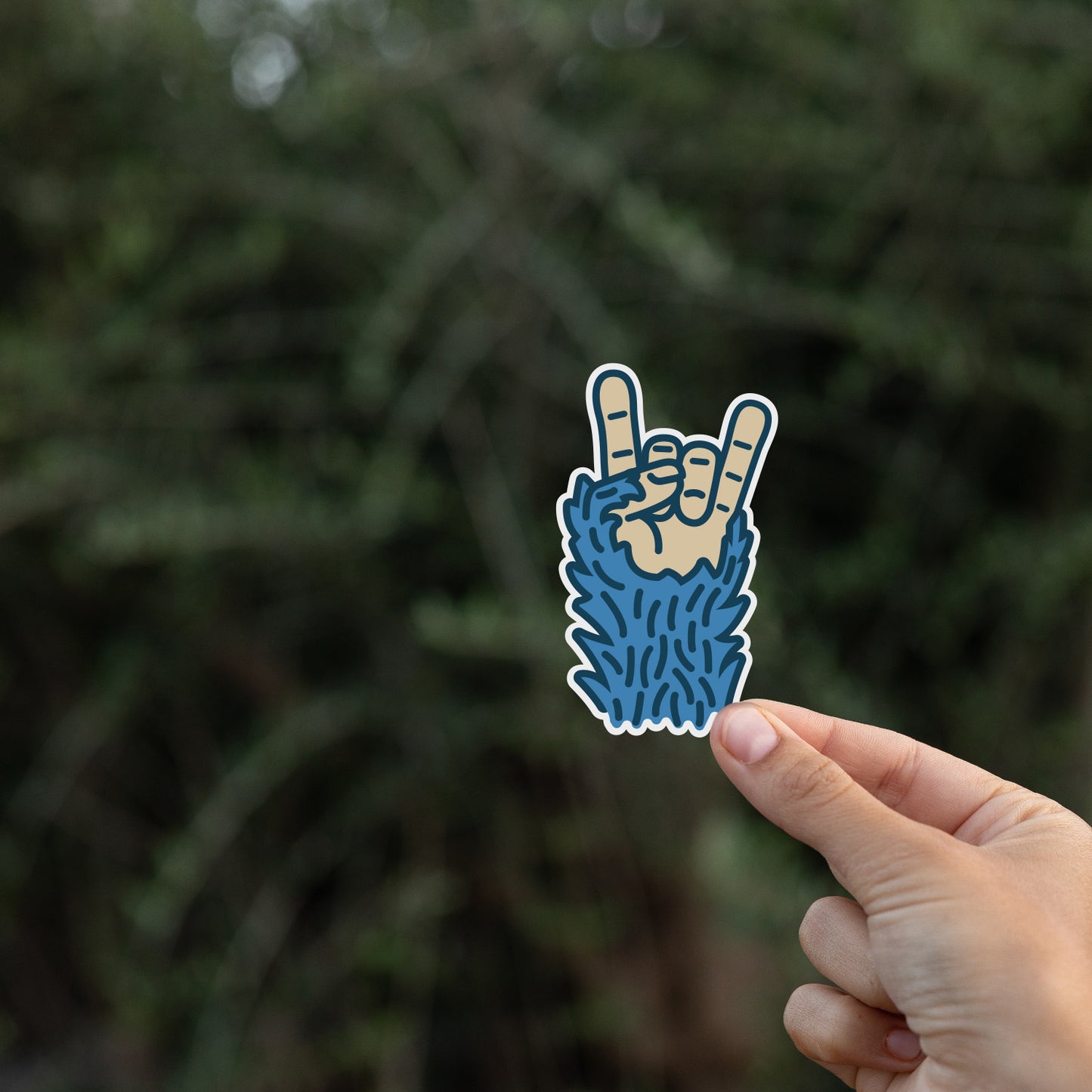 Bigfoot Rock On Sticker
