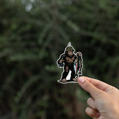 Bigfoot Fishing Sticker
