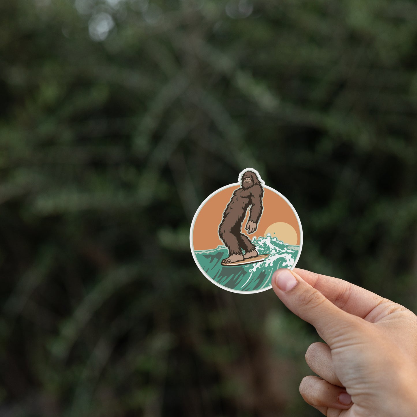 Bigfoot Secret Surf Spot Sticker