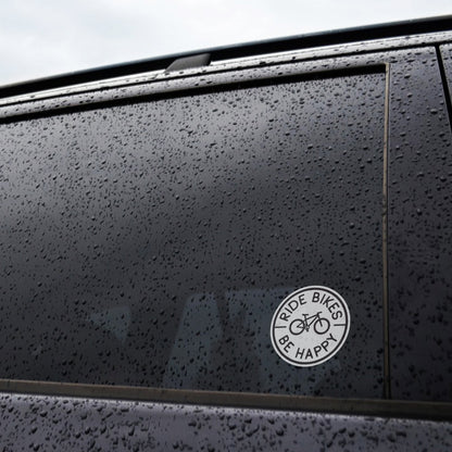 Ride Bikes Be Happy Sticker