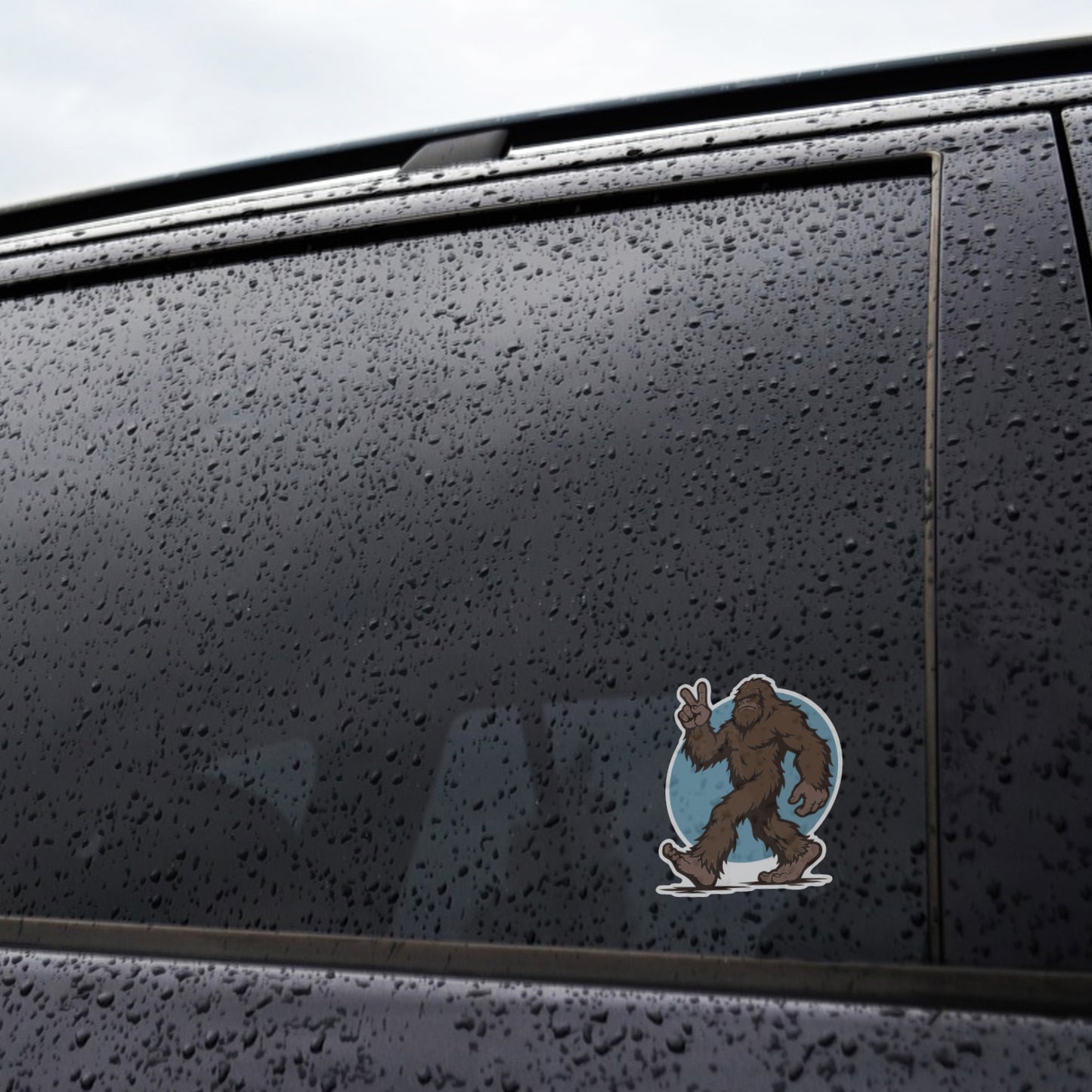 Bigfoot Peace Out Sticker