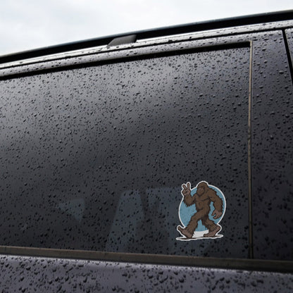 Bigfoot Peace Out Sticker