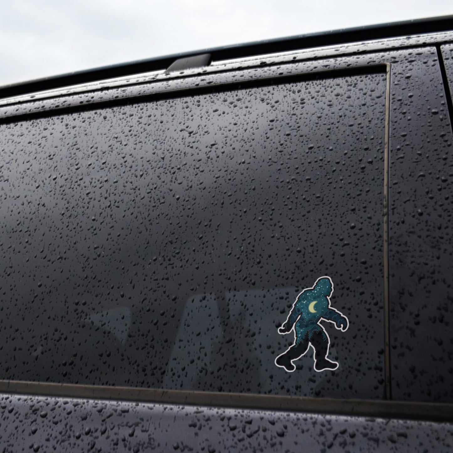 Bigfoot Night Sky Sticker