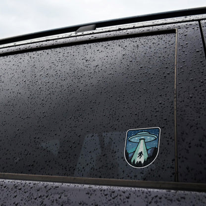 UFO Bigfoot Conspiracy Sticker