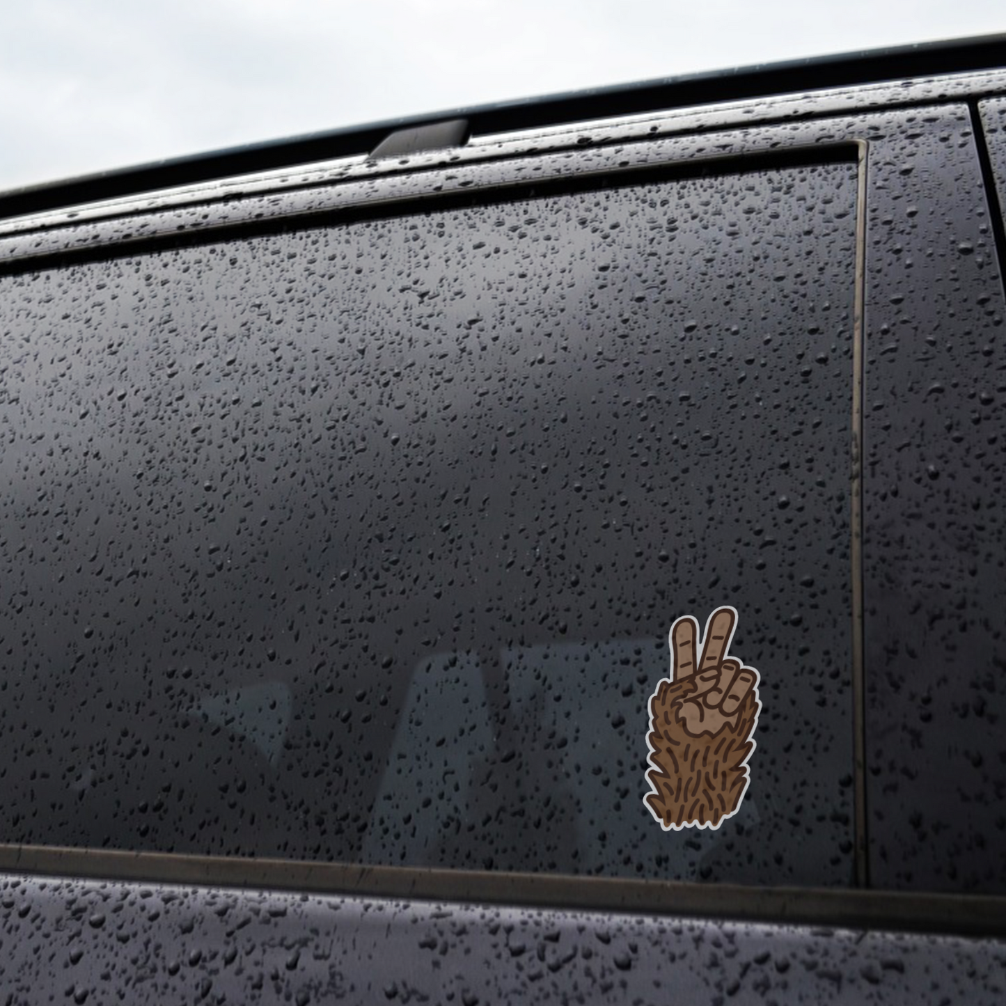 Bigfoot Peace Sticker