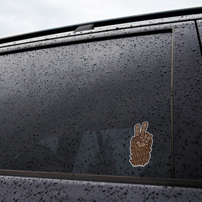 Bigfoot Peace Sticker