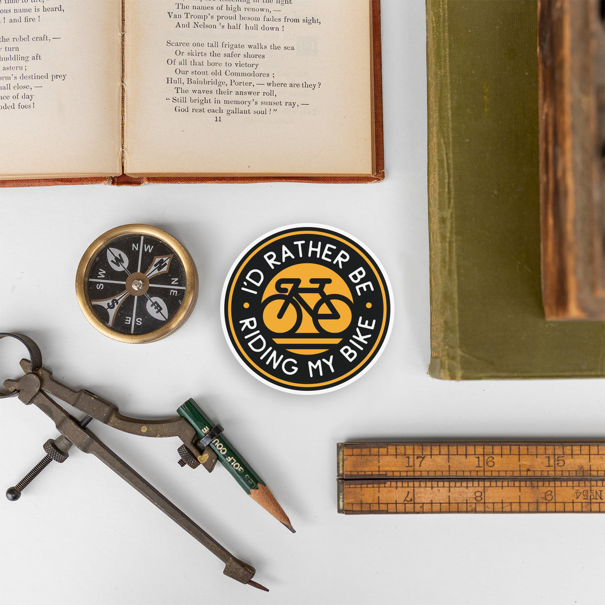 I'd Rather Be Riding My Bike Sticker