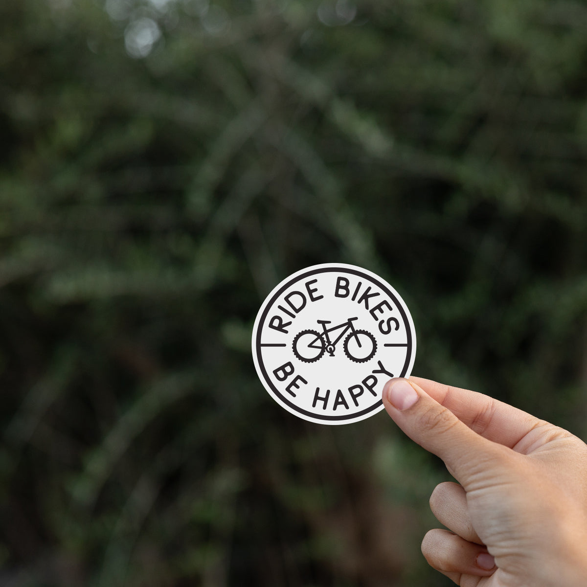 Ride Bikes Be Happy Sticker
