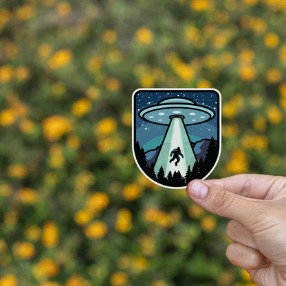 UFO Bigfoot Conspiracy Sticker
