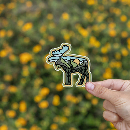 Moose Adventure Sticker