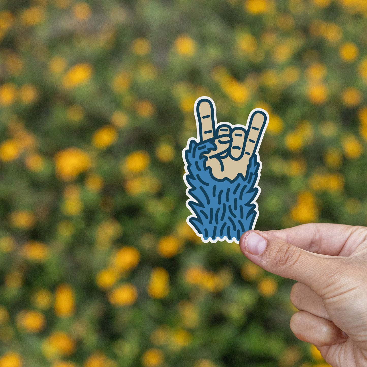 Bigfoot Rock On Sticker
