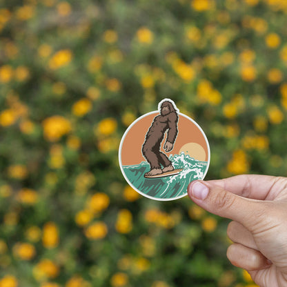 Bigfoot Secret Surf Spot Sticker