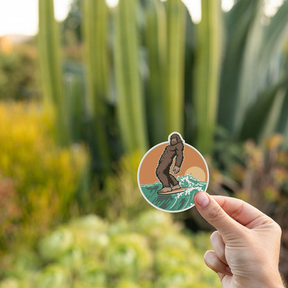 Bigfoot Secret Surf Spot Sticker