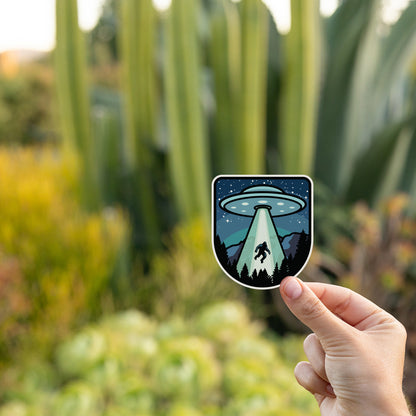 UFO Bigfoot Conspiracy Sticker