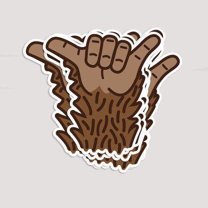 Bigfoot Hang Loose Sticker