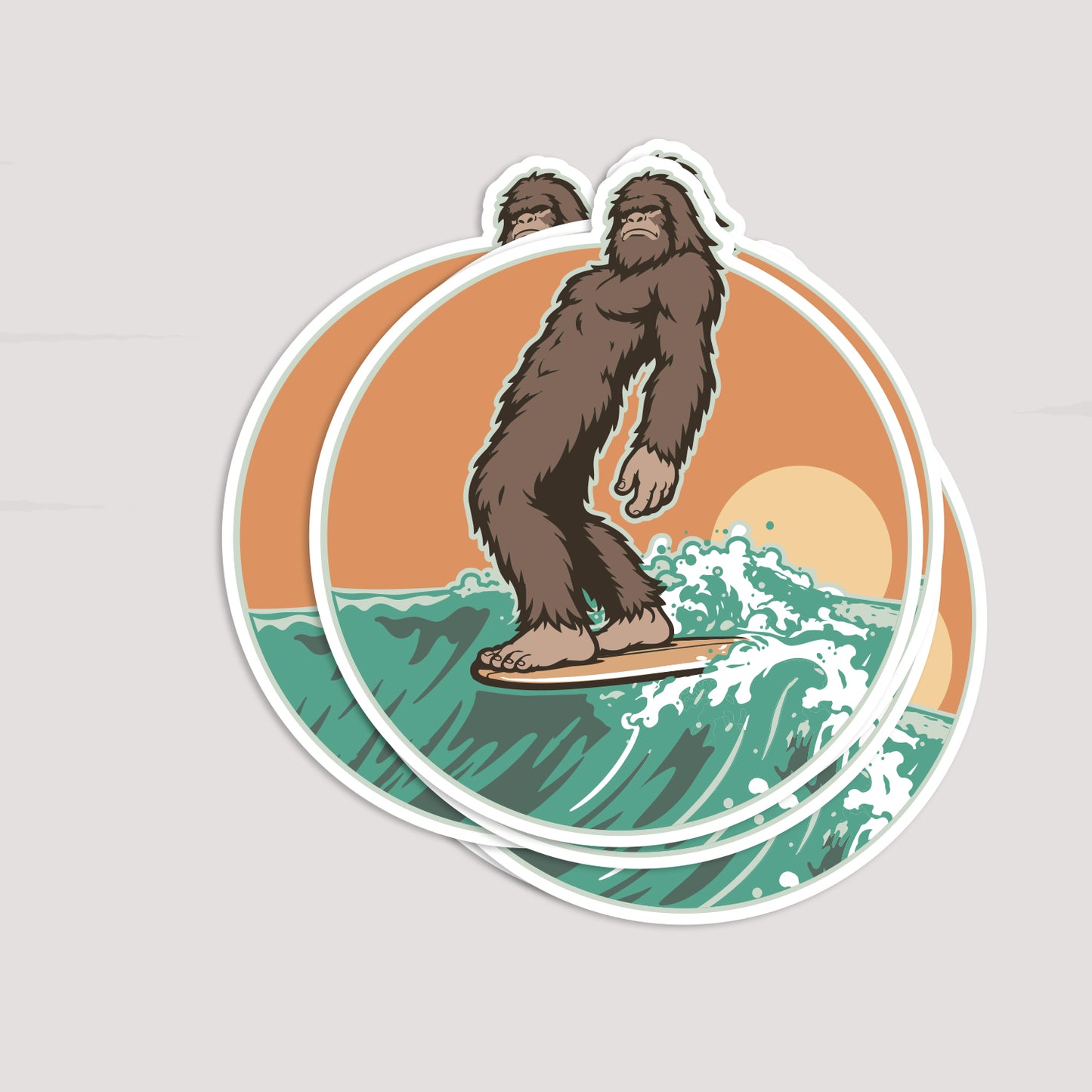 Bigfoot Secret Surf Spot Sticker