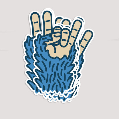 Bigfoot Rock On Sticker
