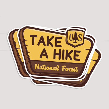 Take Hike National Park Sign