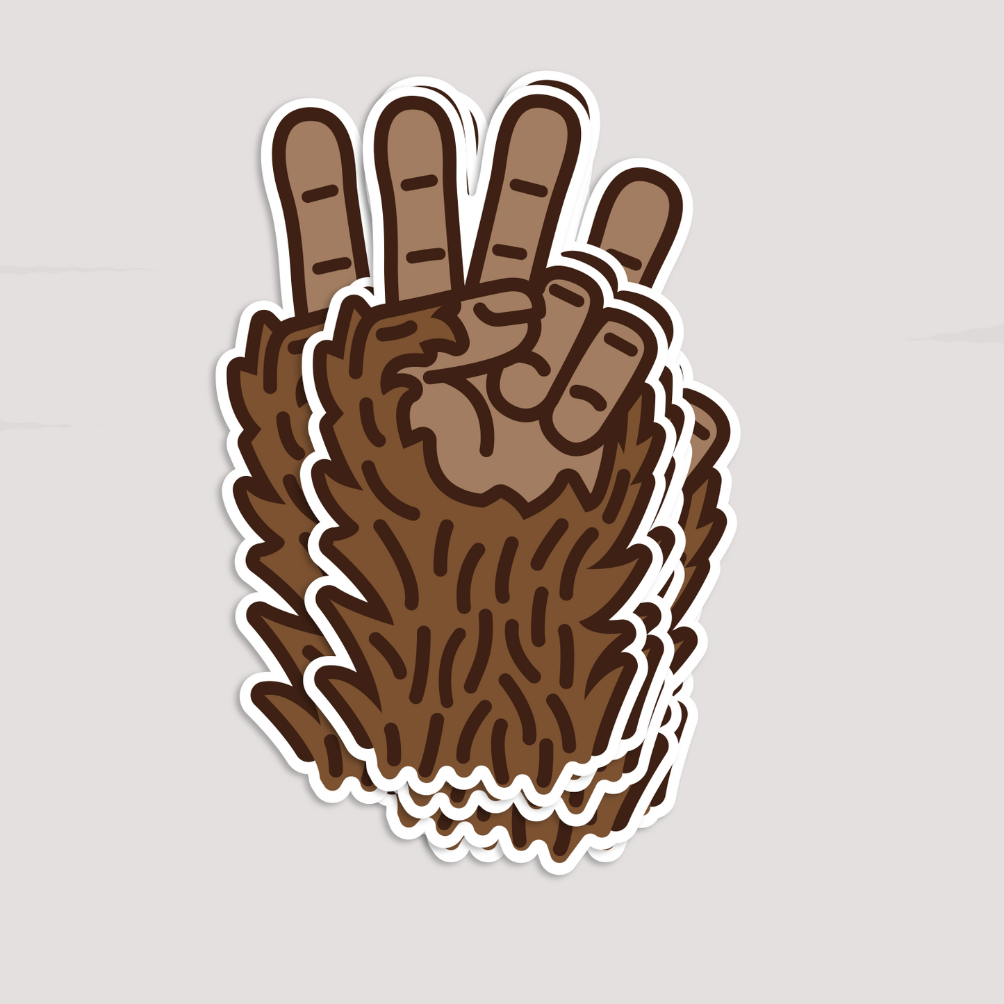 Bigfoot Peace Sticker