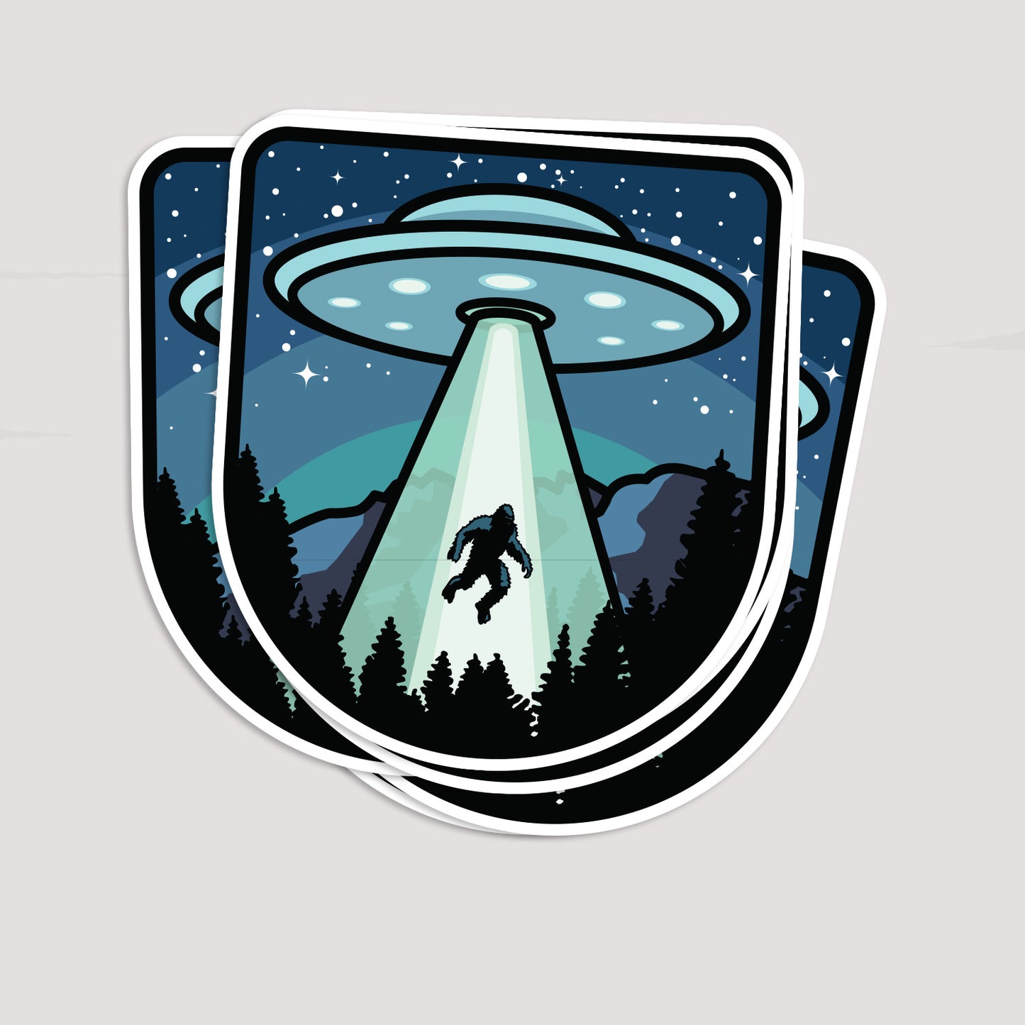 UFO Bigfoot Conspiracy Sticker