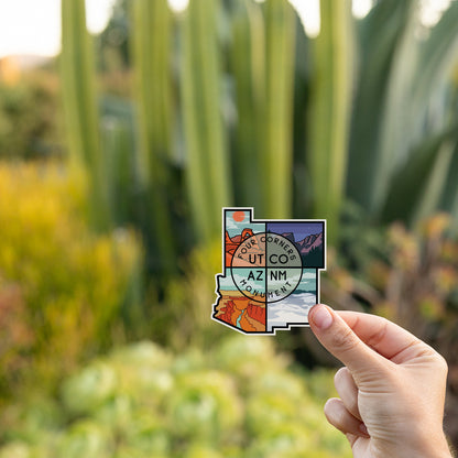 Four Corners Monument Sticker