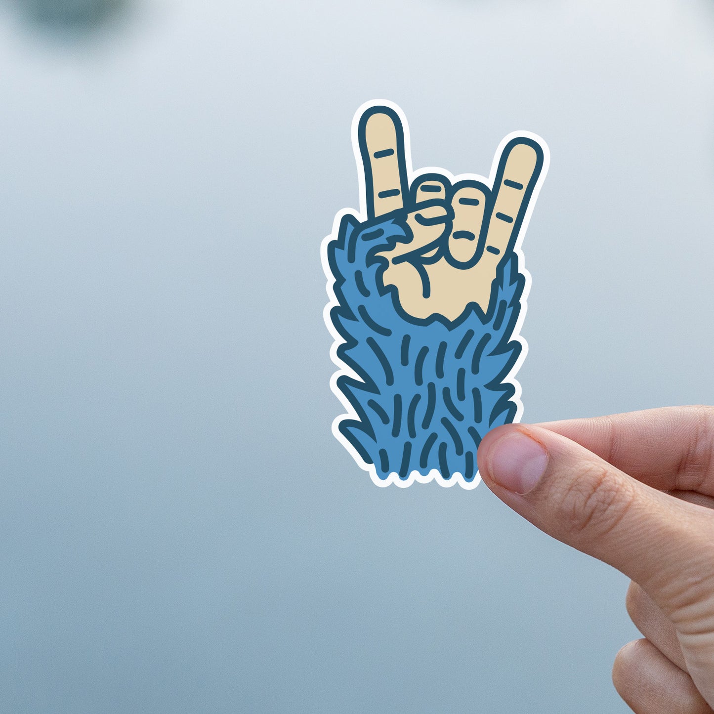 Bigfoot Rock On Sticker