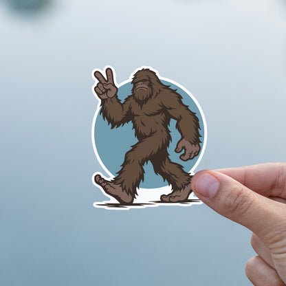 Bigfoot Peace Out Sticker