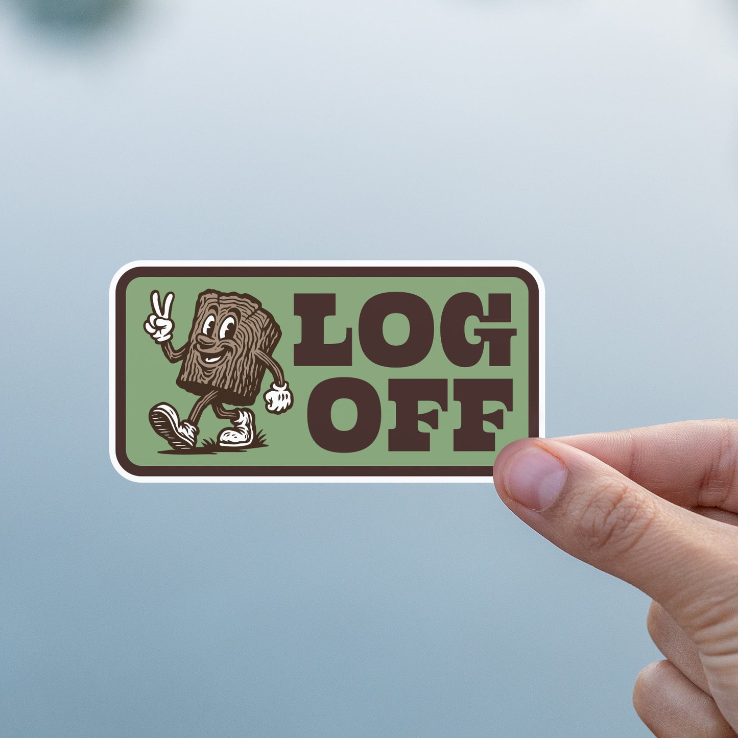 Log Off Sticker
