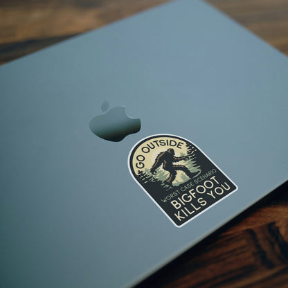Worst Case Scenario Bigfoot Kills You Sticker