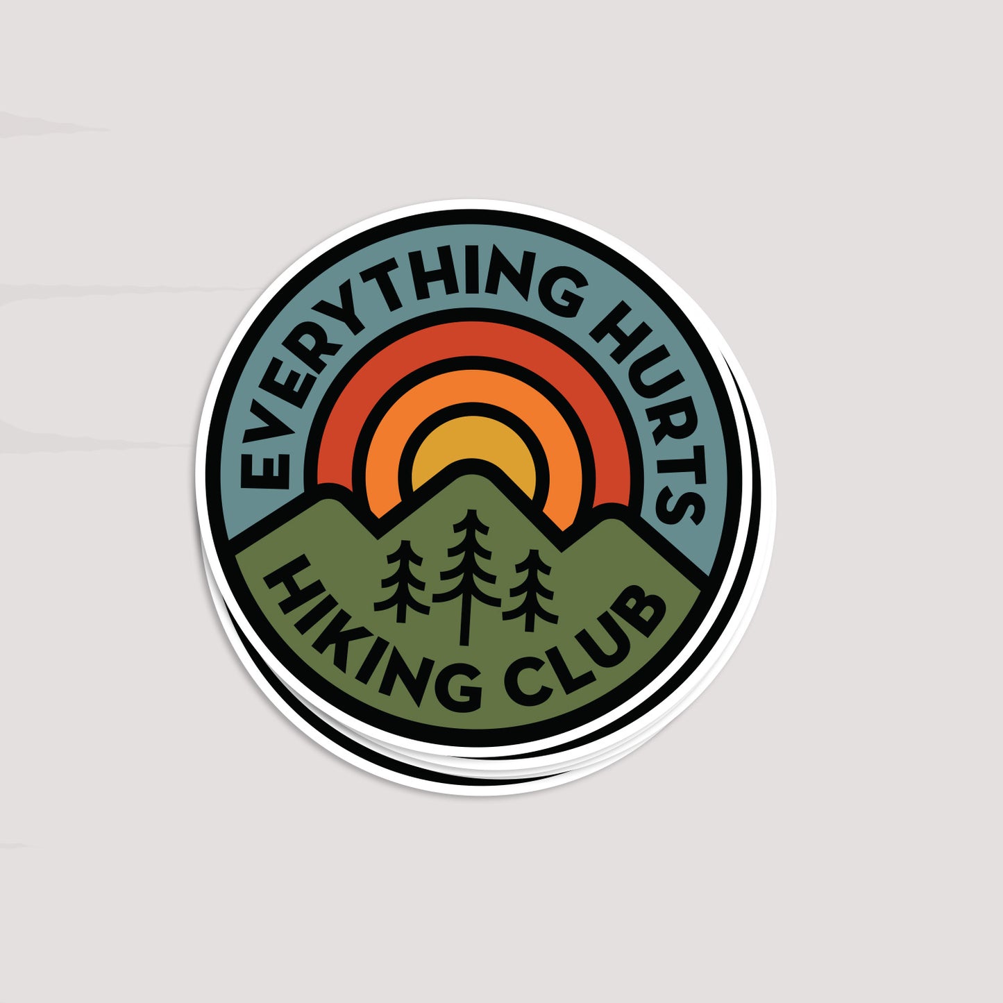 Everything Hurts Hiking Club Sticker