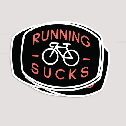 Running Sucks Bike Sticker
