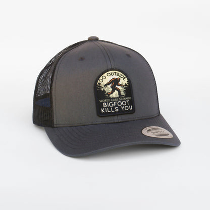 Go Outside, Worst Case Scenario Bigfoot Kills You Trucker Hat