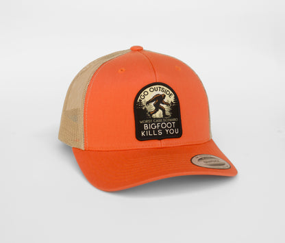 Go Outside, Worst Case Scenario Bigfoot Kills You Trucker Hat