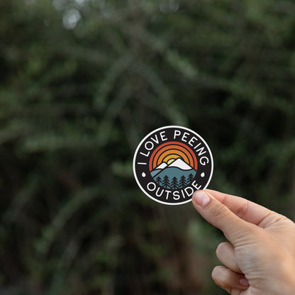 I Love Peeing Outside Sticker