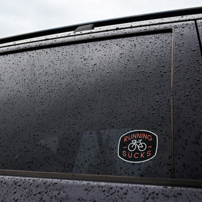 Running Sucks Bike Sticker