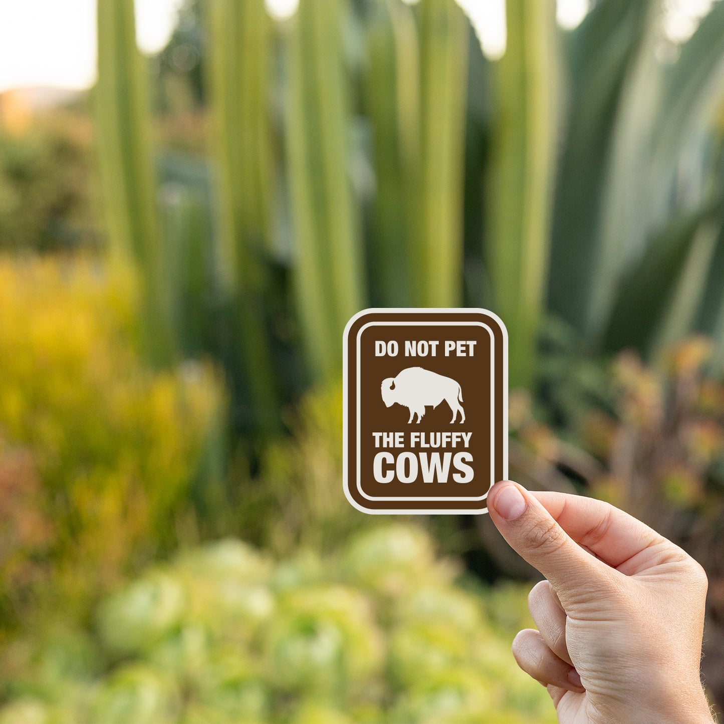 Don't Pet The Fluffy Cows Sticker