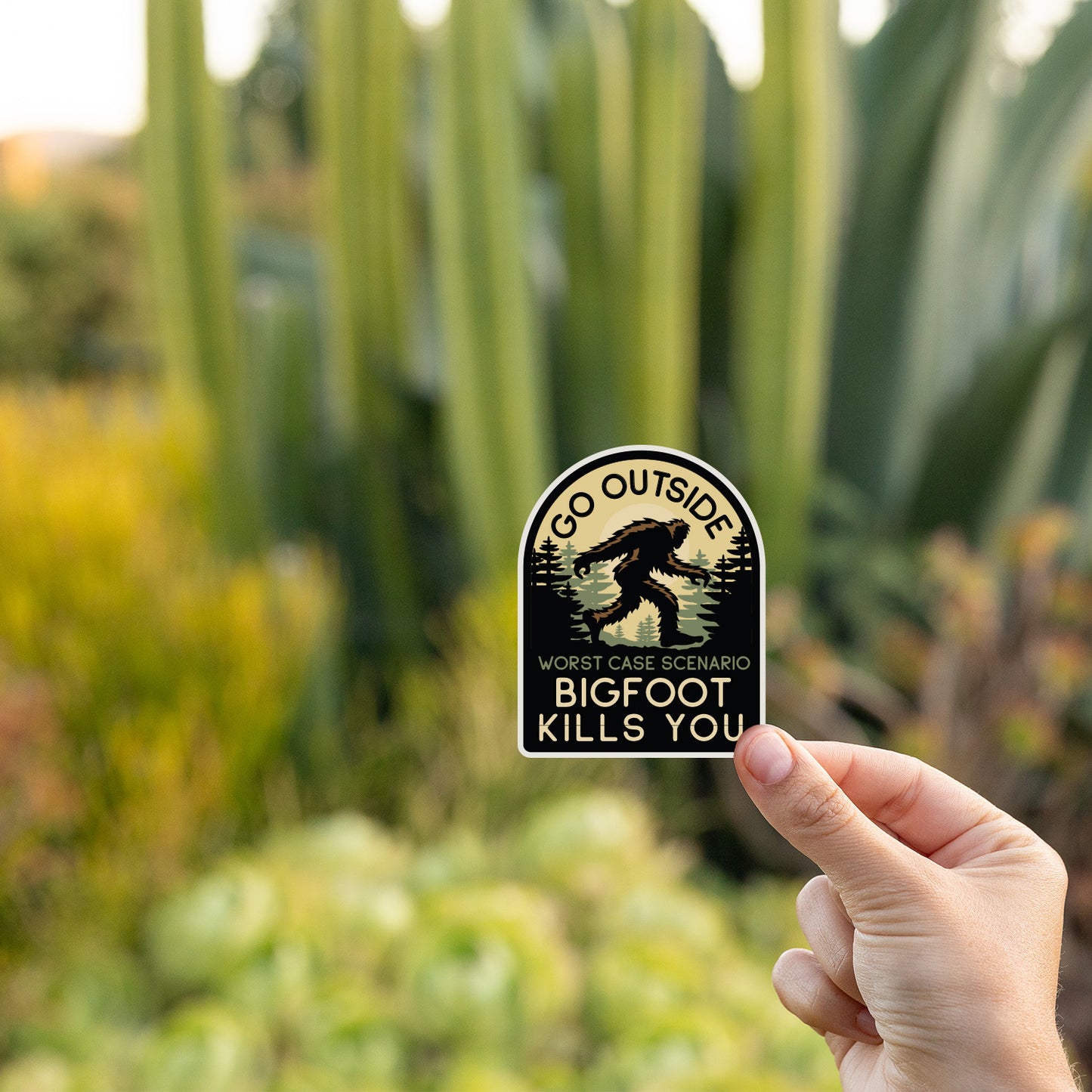 Worst Case Scenario Bigfoot Kills You Sticker