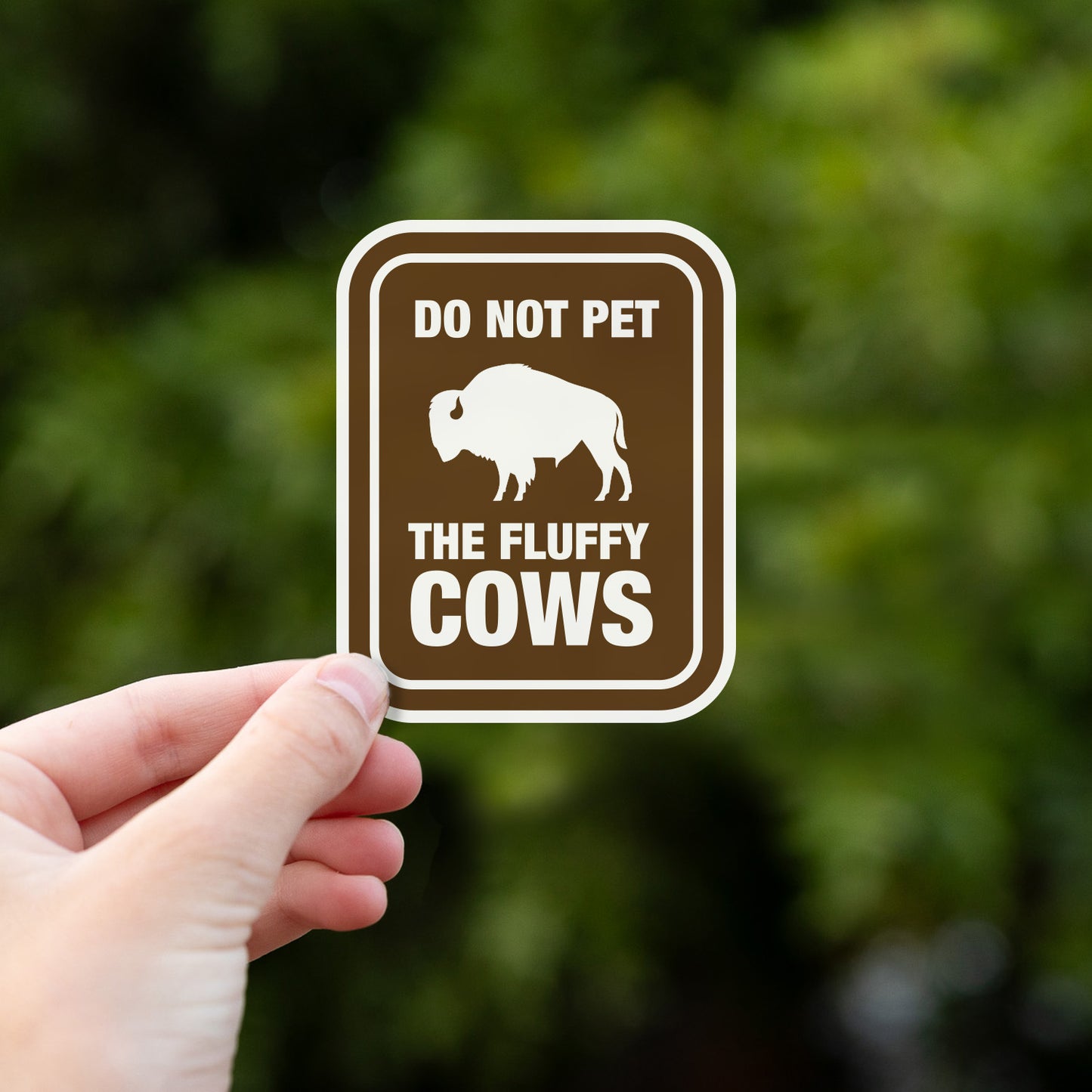 Don't Pet The Fluffy Cows Sticker