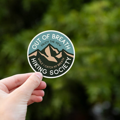 Out of Breath Hiking Society Sticker