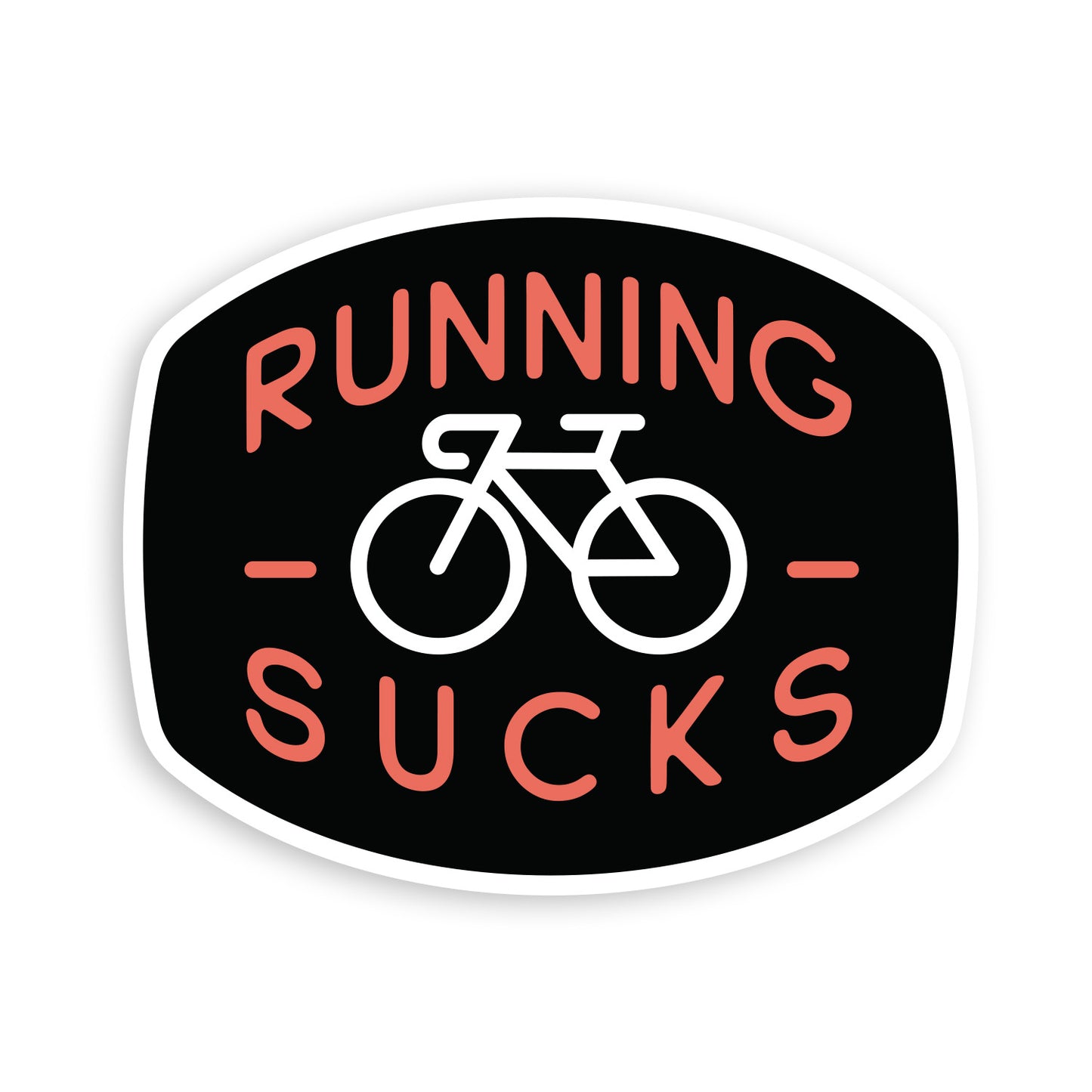 Running Sucks Bike Sticker