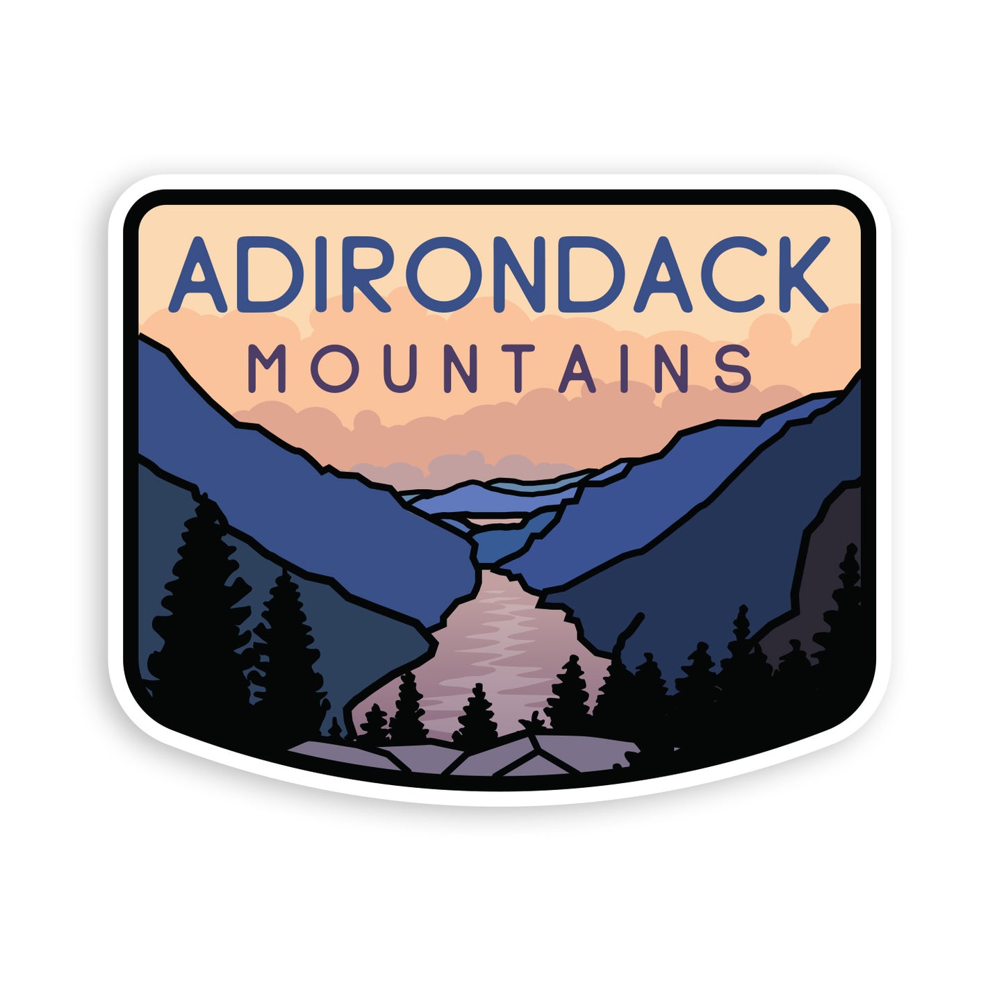 Adirondack Mountains NY Sticker