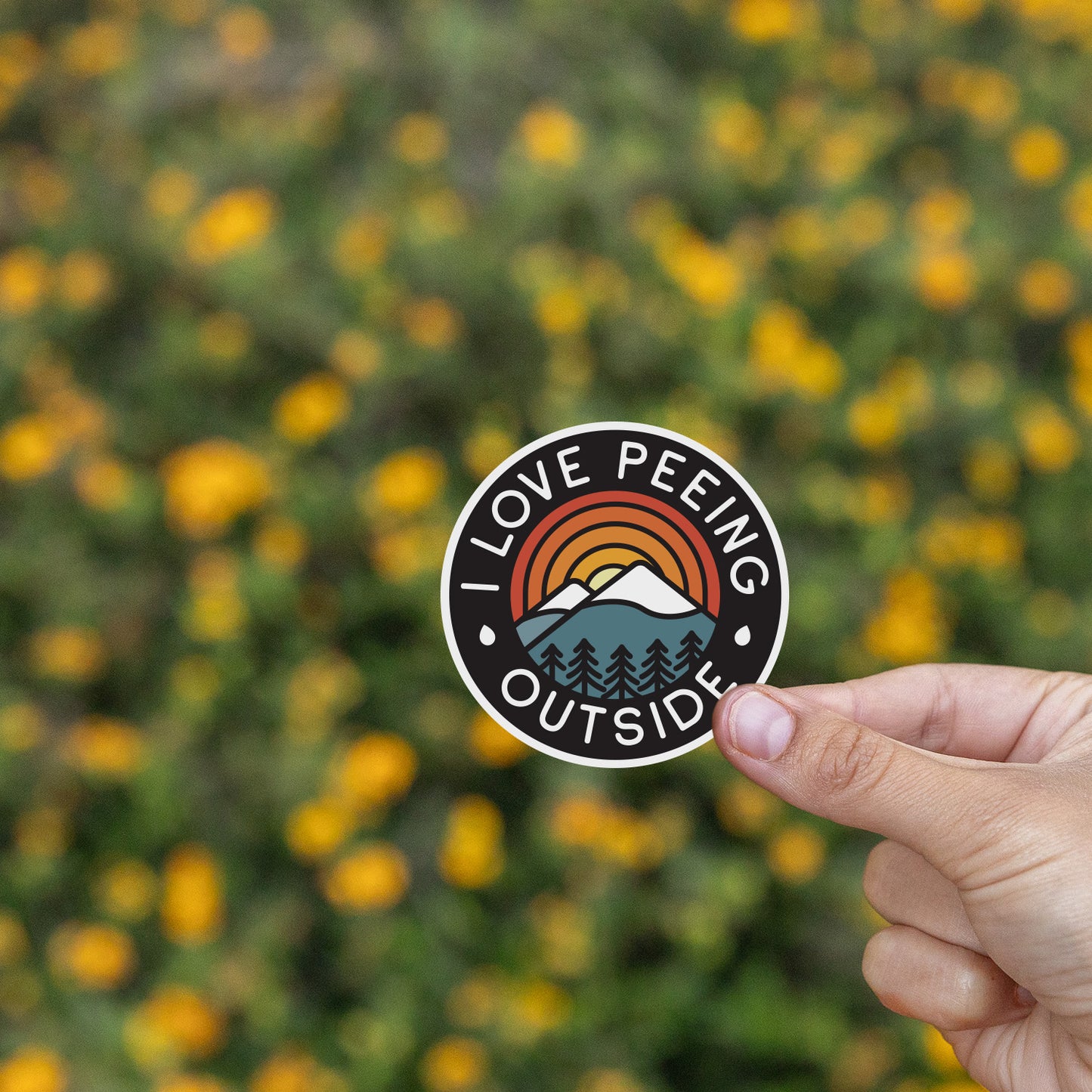 I Love Peeing Outside Sticker
