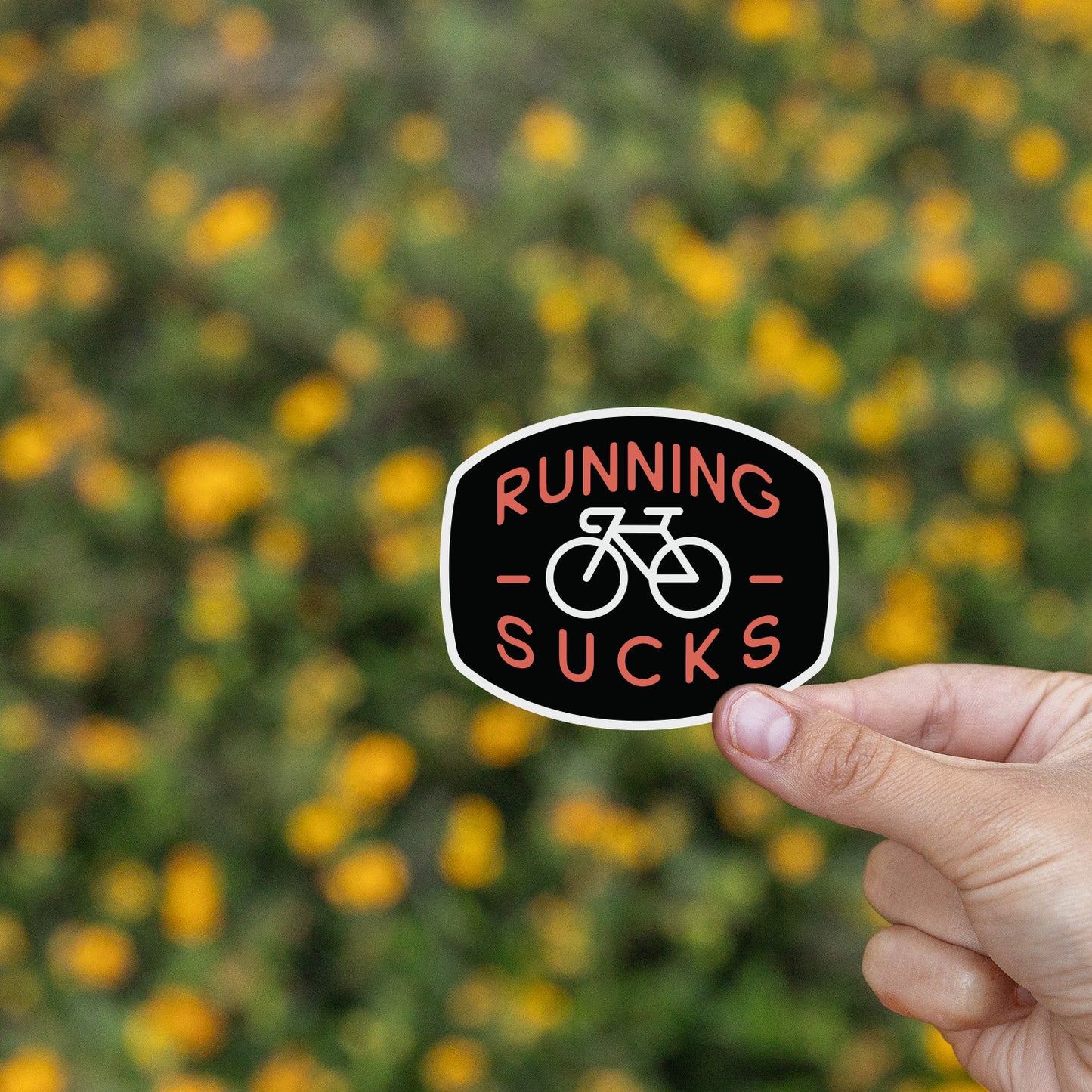 Running Sucks Bike Sticker